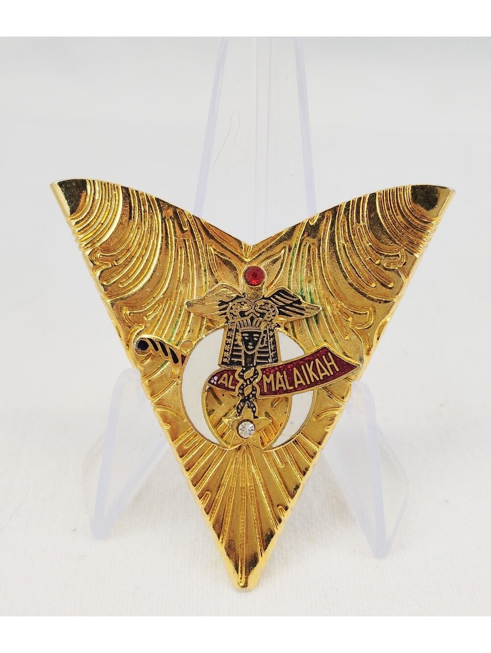 Vtg. Masonic Shriners Collar Tip - Al Malaikah Temple, in Los Angeles CA